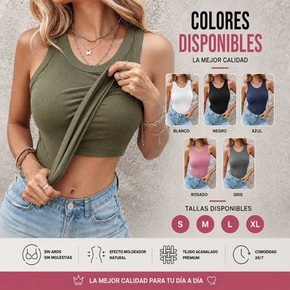 Top Moldeador TruFit® 2 en 1 — Sin Brasier, Soporte Total